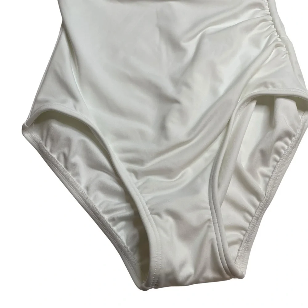 MICHAEL Michael Kors One Shoulder Underwire One Piece Swimsuit White Size 6 New